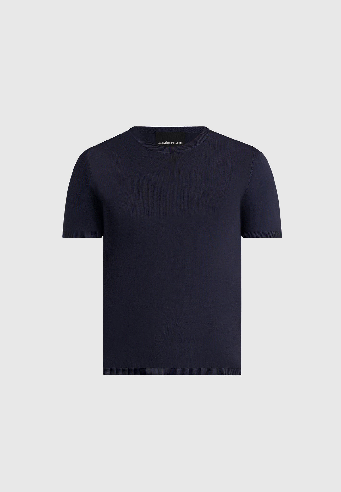 TS010 - Luxe Knitted T-Shirt - Navy