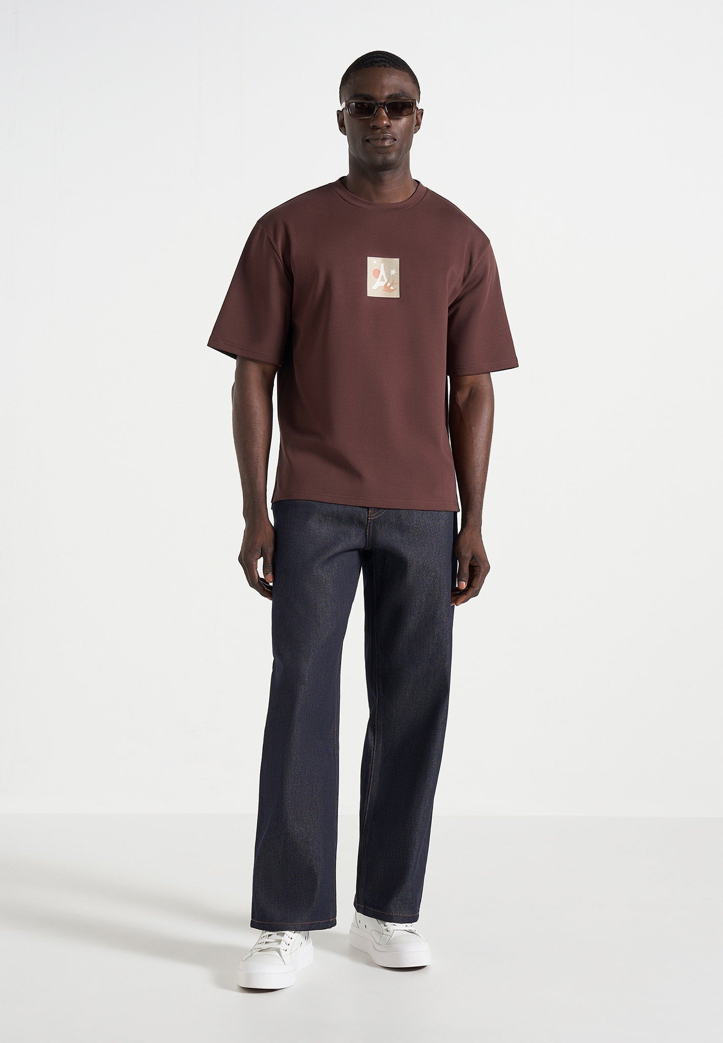 thibault-bird-detail-cotton-t-shirt-brown