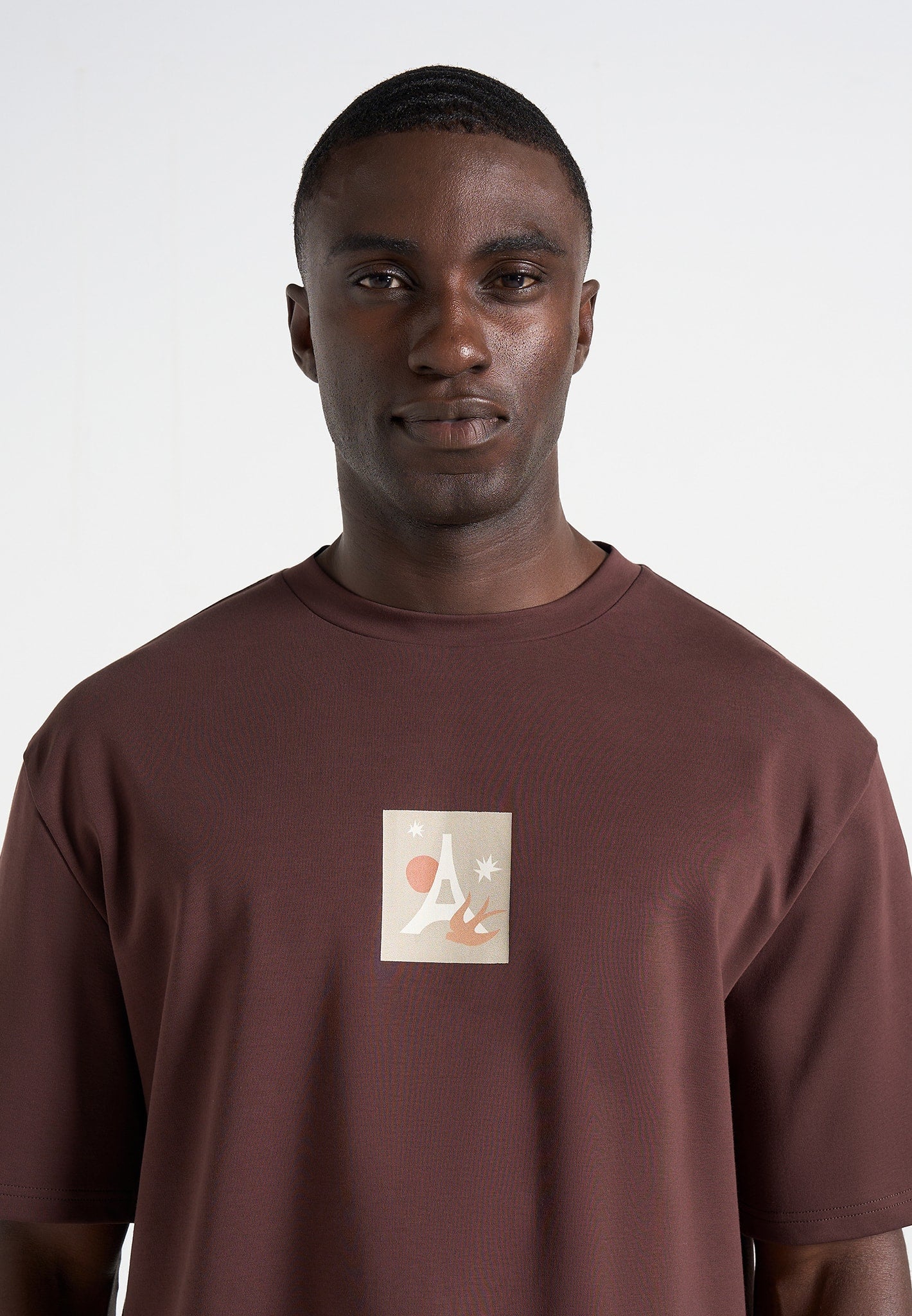 thibault-bird-detail-cotton-t-shirt-brown