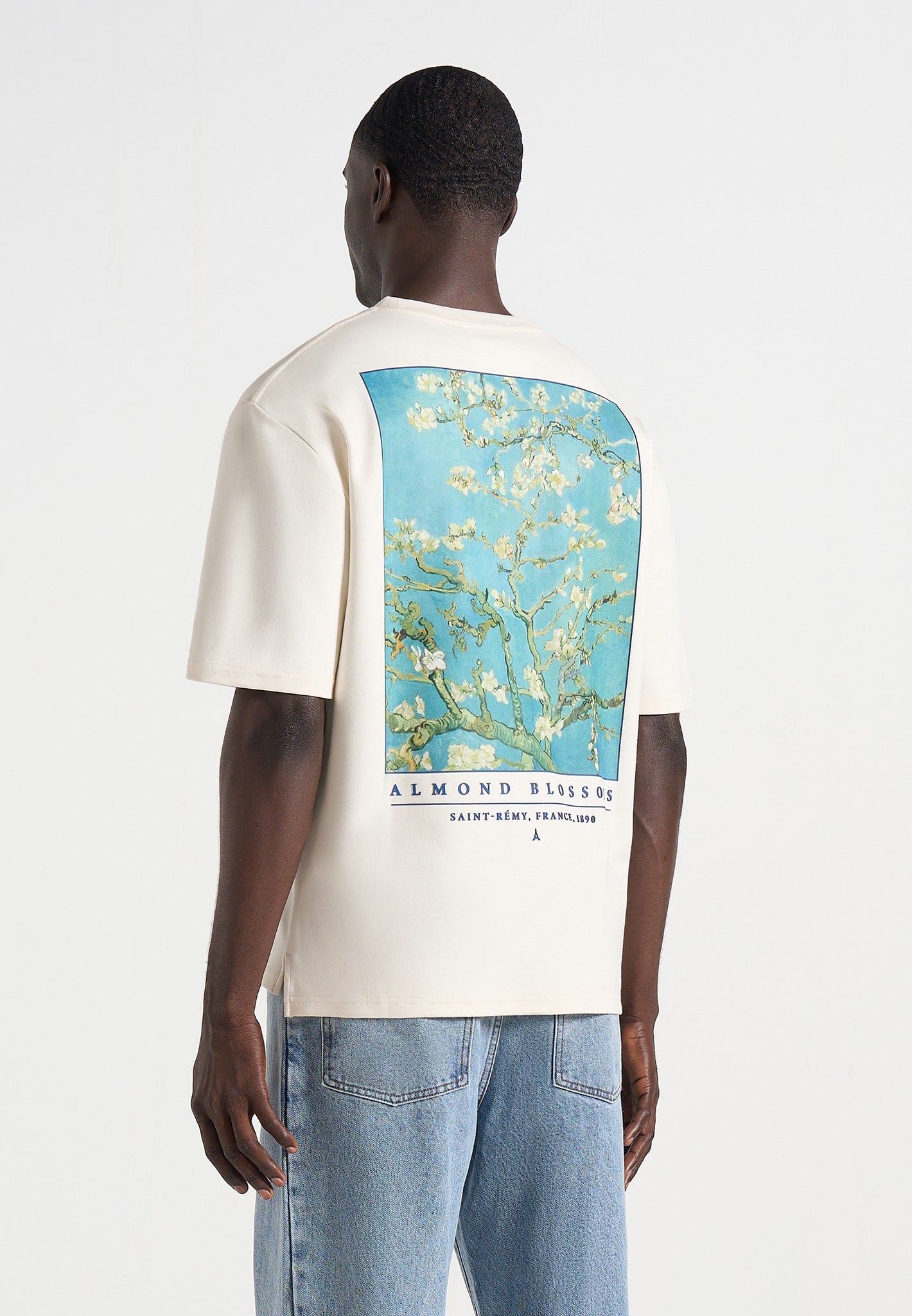 Anders - Almond Blossoms Cotton T-Shirt - Cream