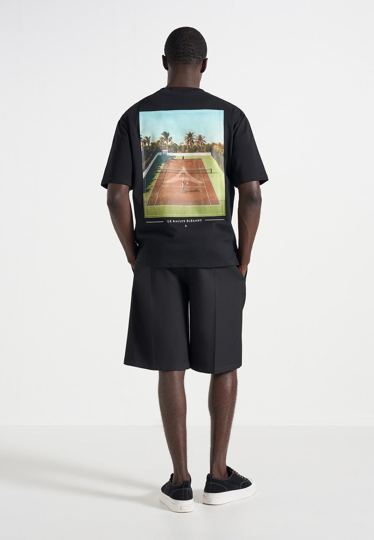 Aaron - Club Saint-Tropez Cotton T-Shirt - Black