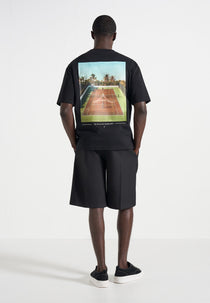 Aaron - Club Saint-Tropez Cotton T-Shirt - Black