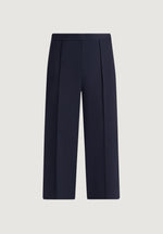 Jerome - Wide Leg Neoprene Trousers - Navy