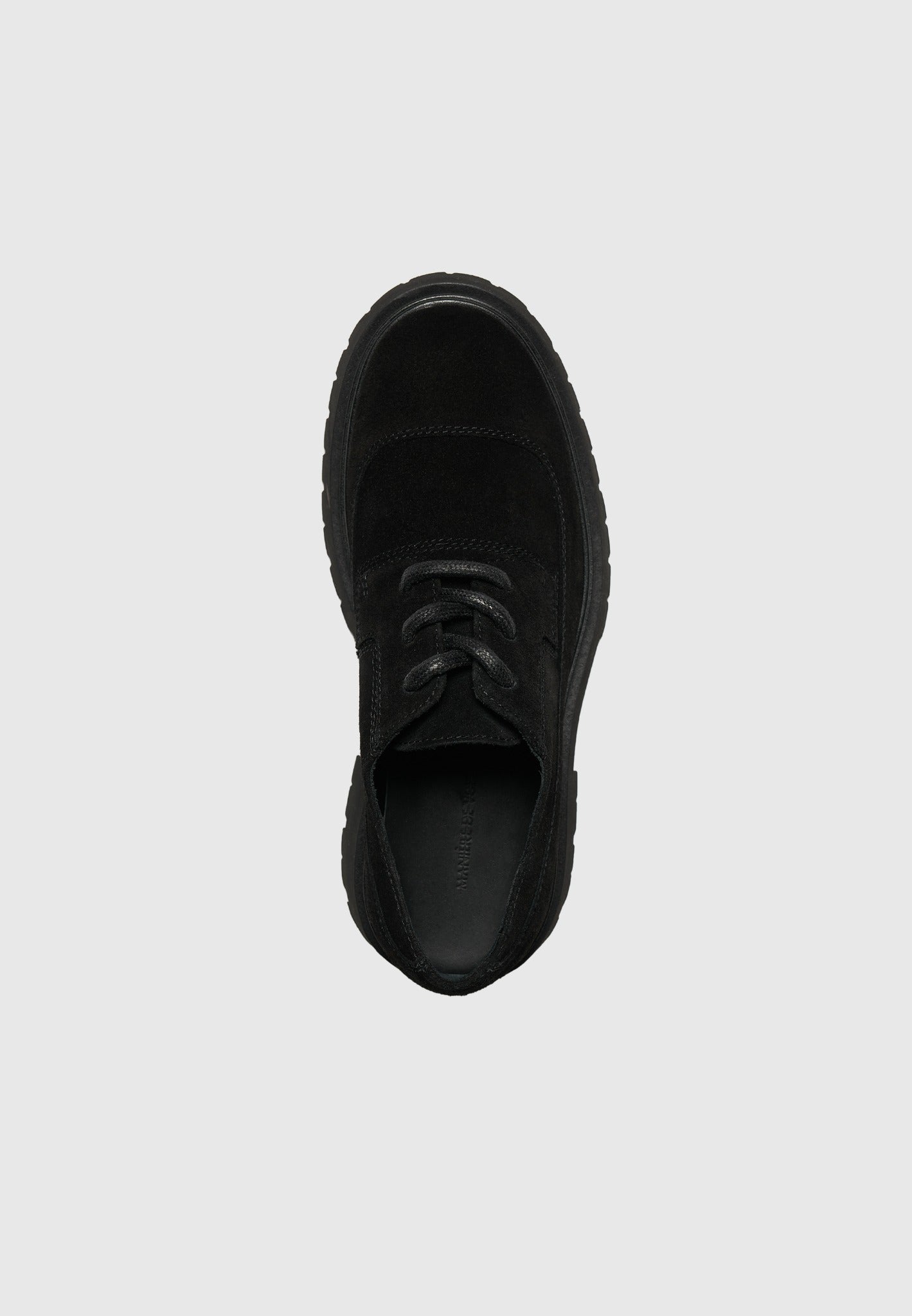 Rennes - Suede Derby Shoe - Black