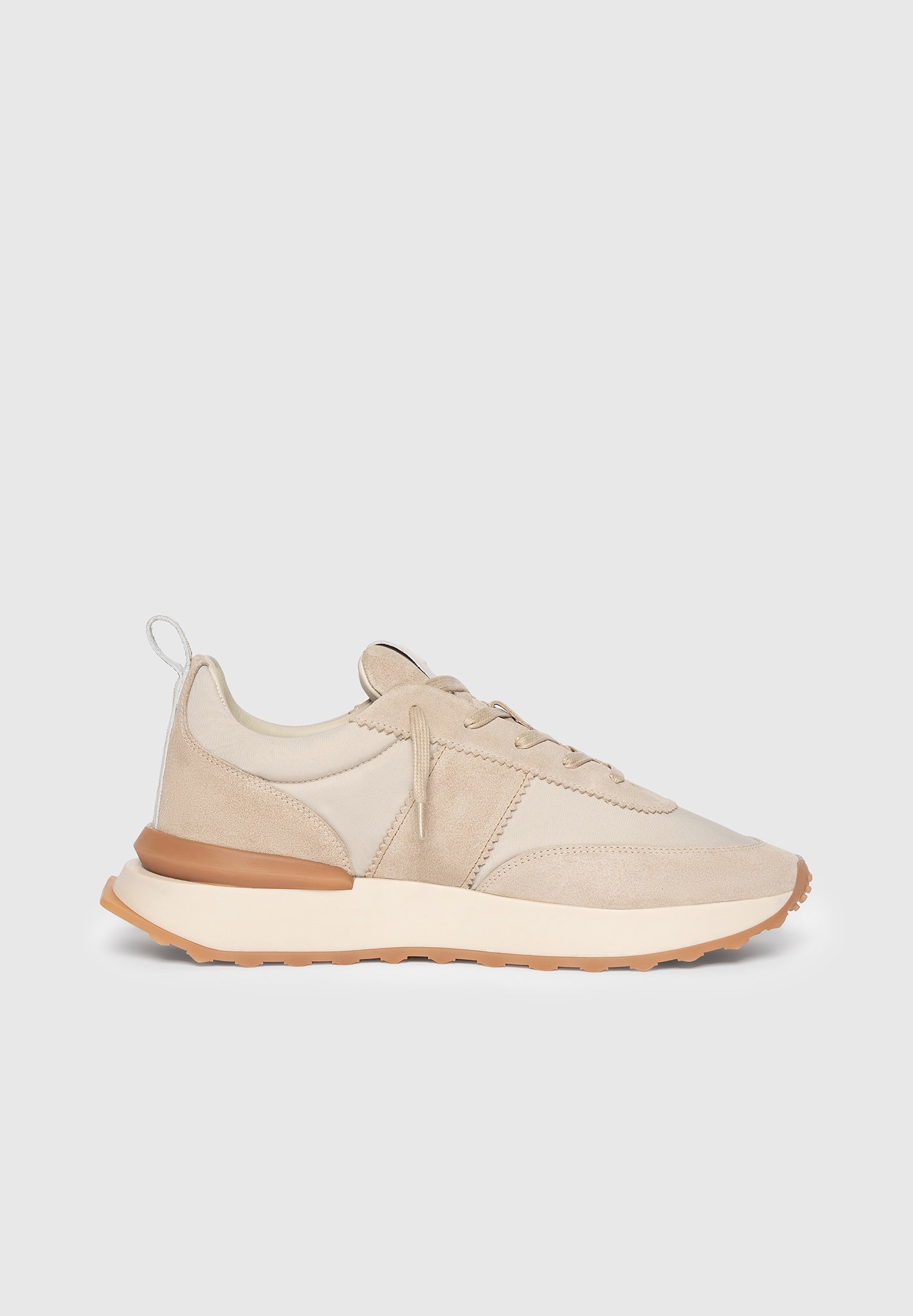 Monaco - Suede and Nylon Runner - Cream