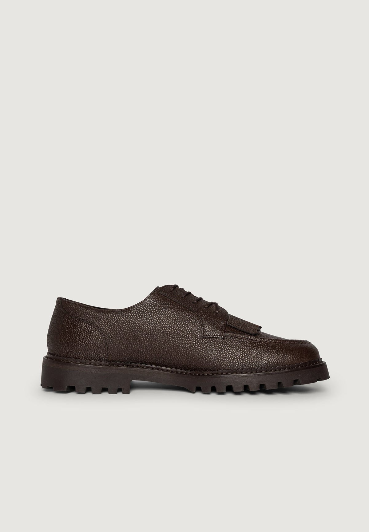 Fernand - Leather Fringe Derby Shoe - Brown
