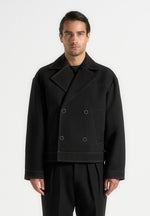 mika-unisex-tailored-double-breasted-jacket-with-contrast-stitch-black