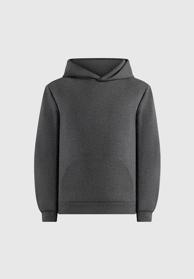 drew-neoprene-minimal-regular-fit-hoodie-charcoal-grey