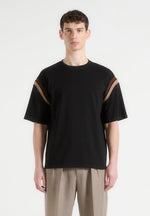 Varsity T-Shirt - Black/Taupe