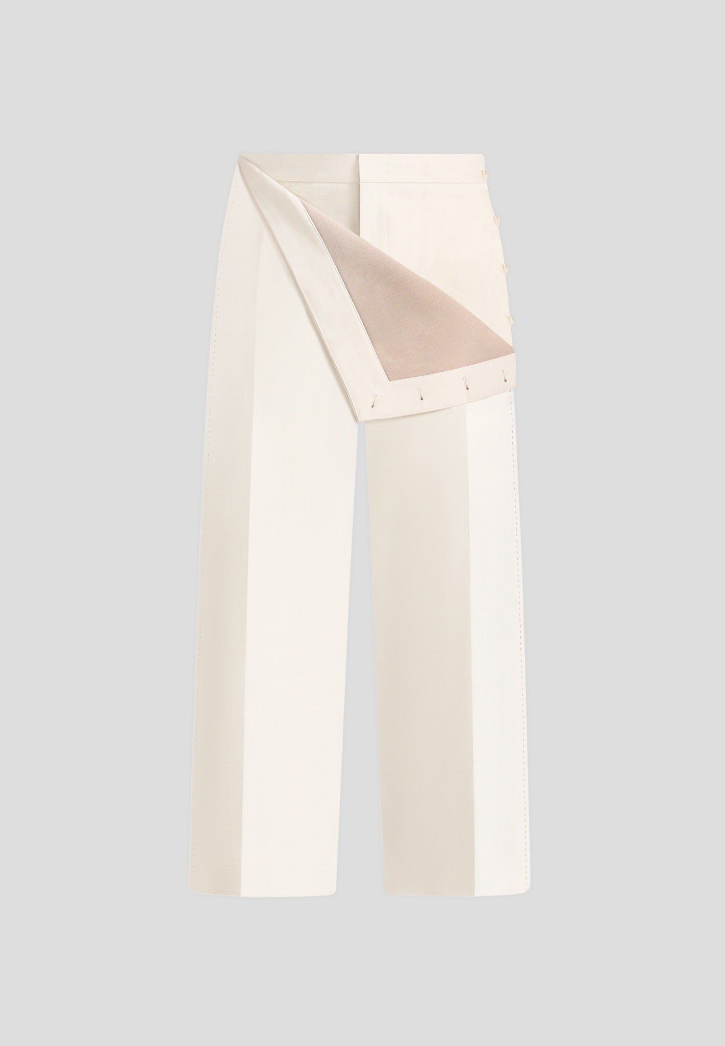 Henri - Foldover Pants - Cream