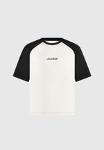 Unisex Signature Raglan Cotton T-Shirt - White/Black