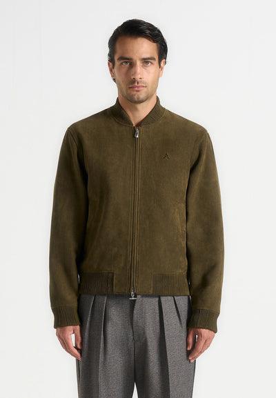 arsene-suede-bomber-jacket-olive