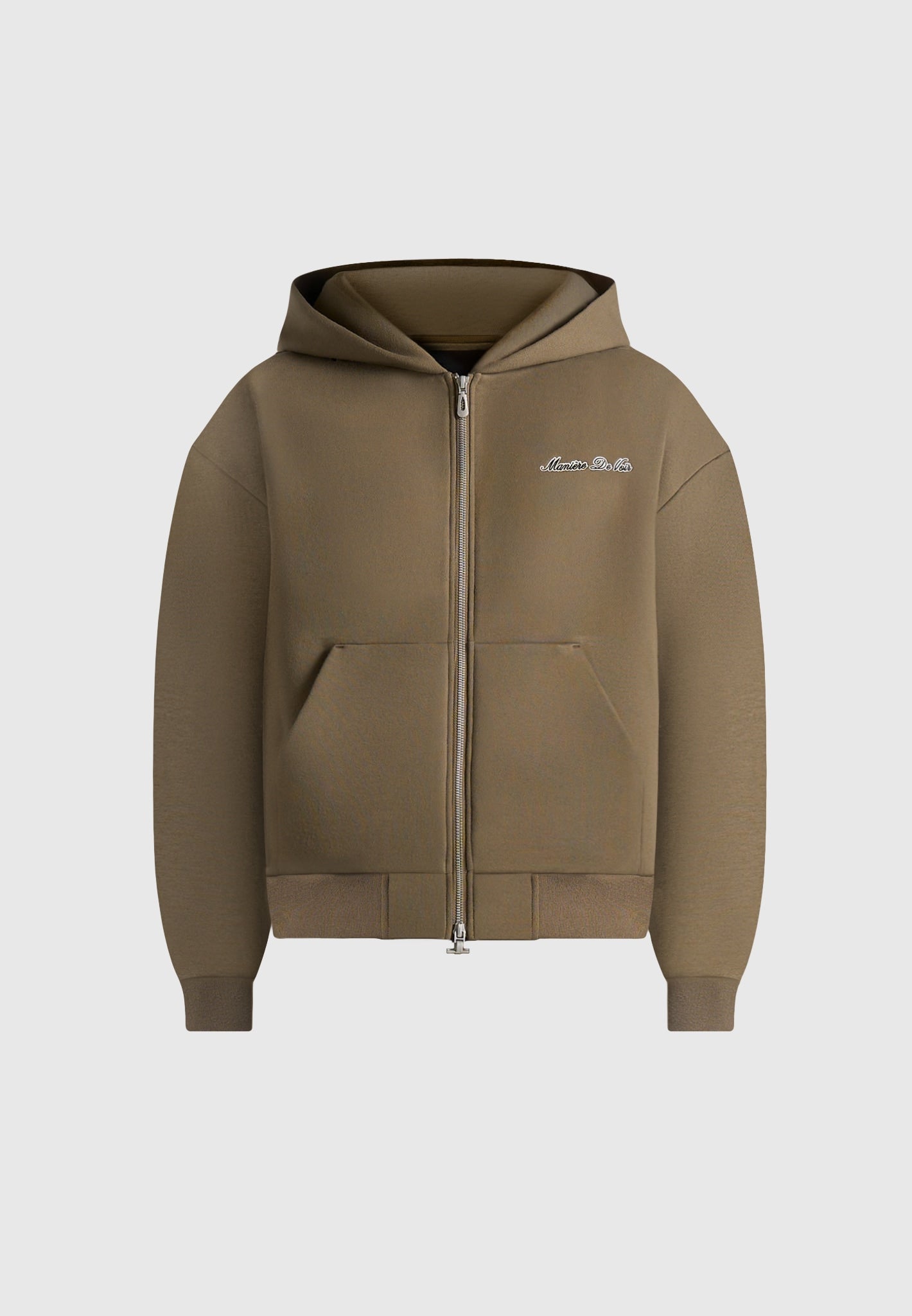 Zia - Unisex Signature Relaxed Fit Zip Hoodie - Olive