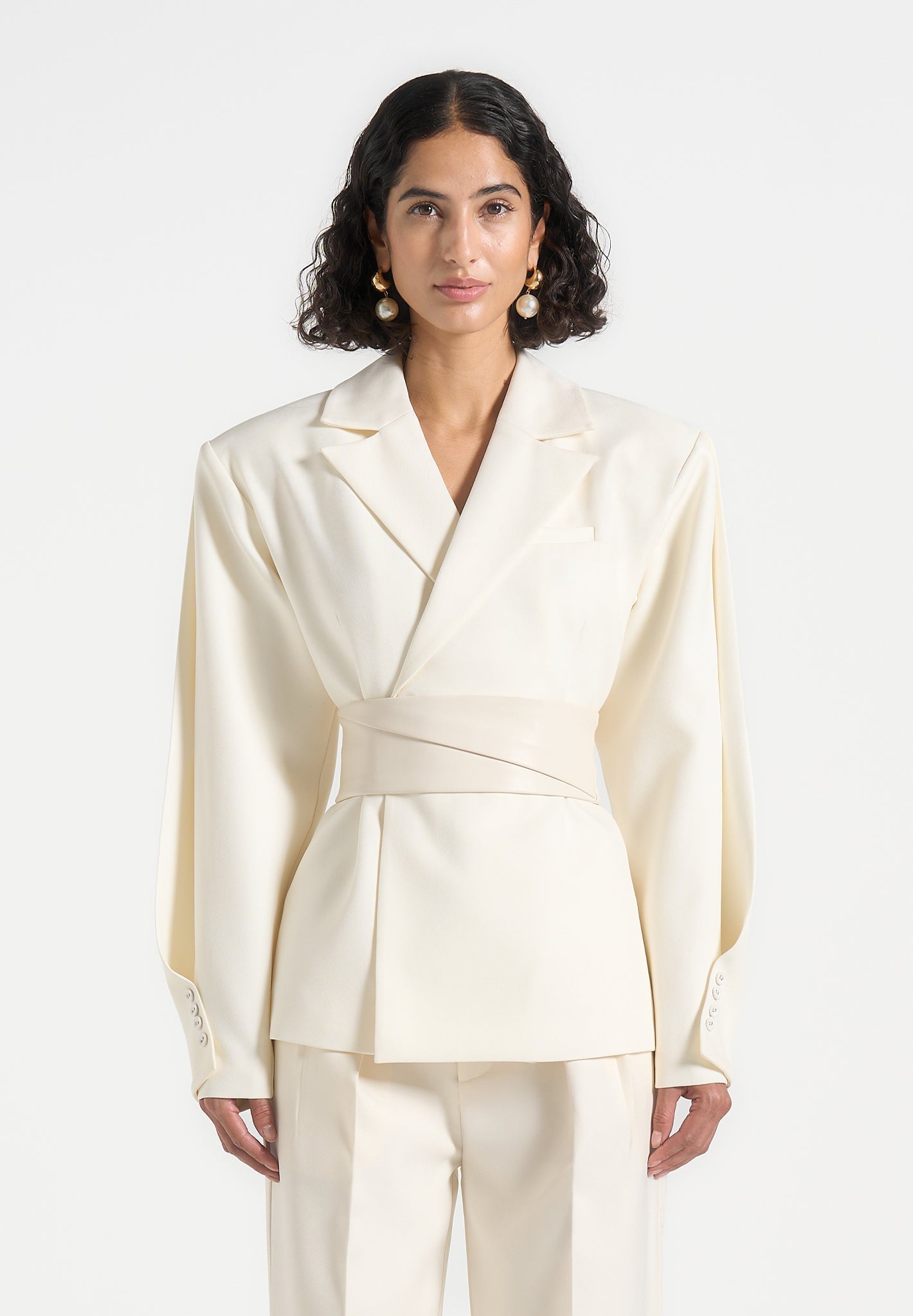 marie-twist-sleeve-tailored-blazer-with-belt-cream 