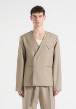 collarless-double-breasted-minimal-blazer-beige