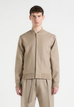 Tailored Bomber Jacket - Beige