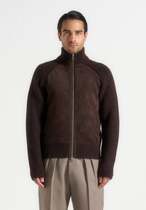 Rami - Suede & Knit Jacket - Brown