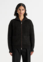 jamie-unisex-speckled-zip-through-jacket-black