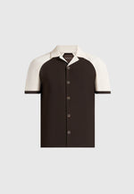 Salim - Contrast Raglan Shirt - Brown/Cream