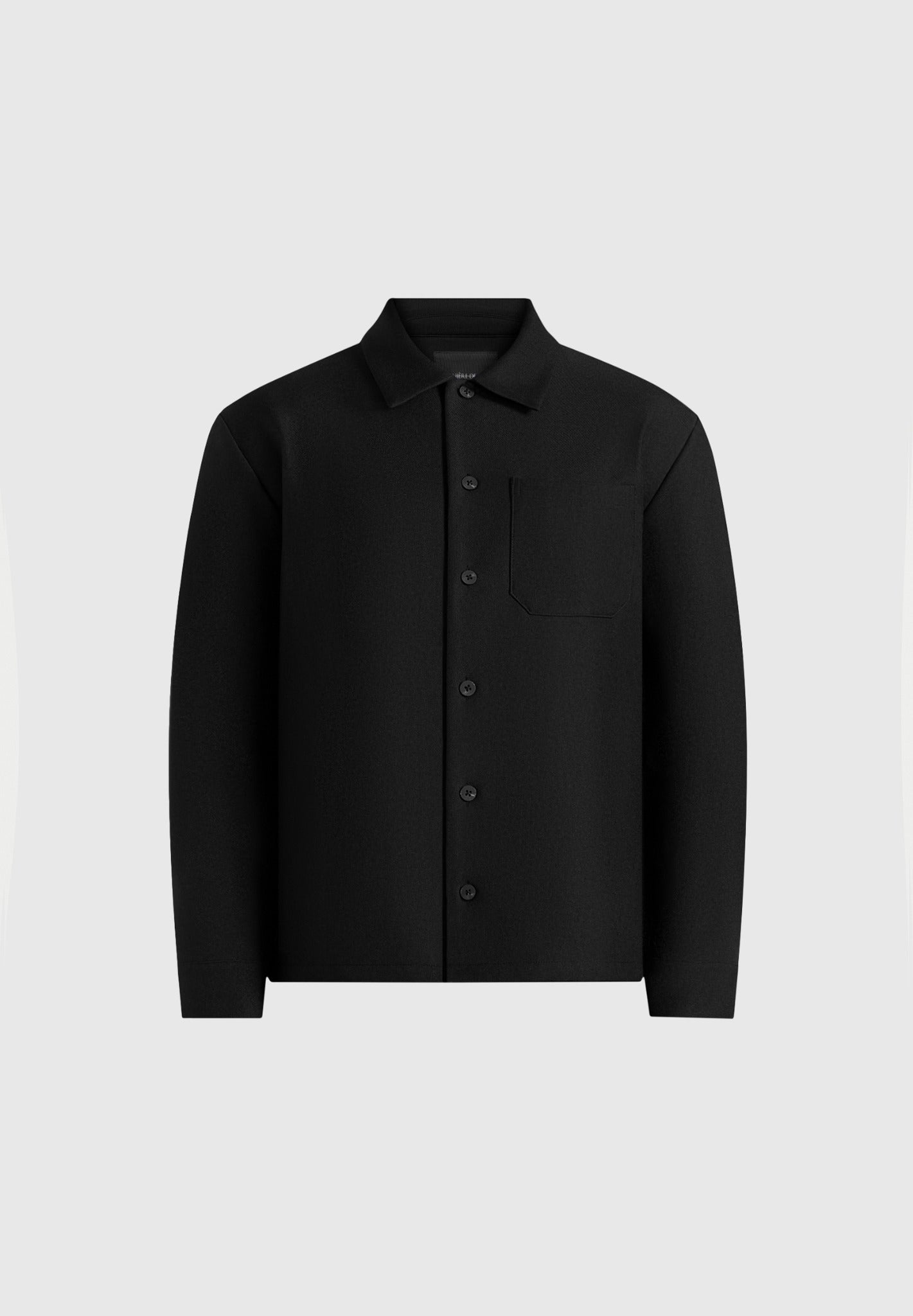 Valentin - Tailored Overshirt - Black