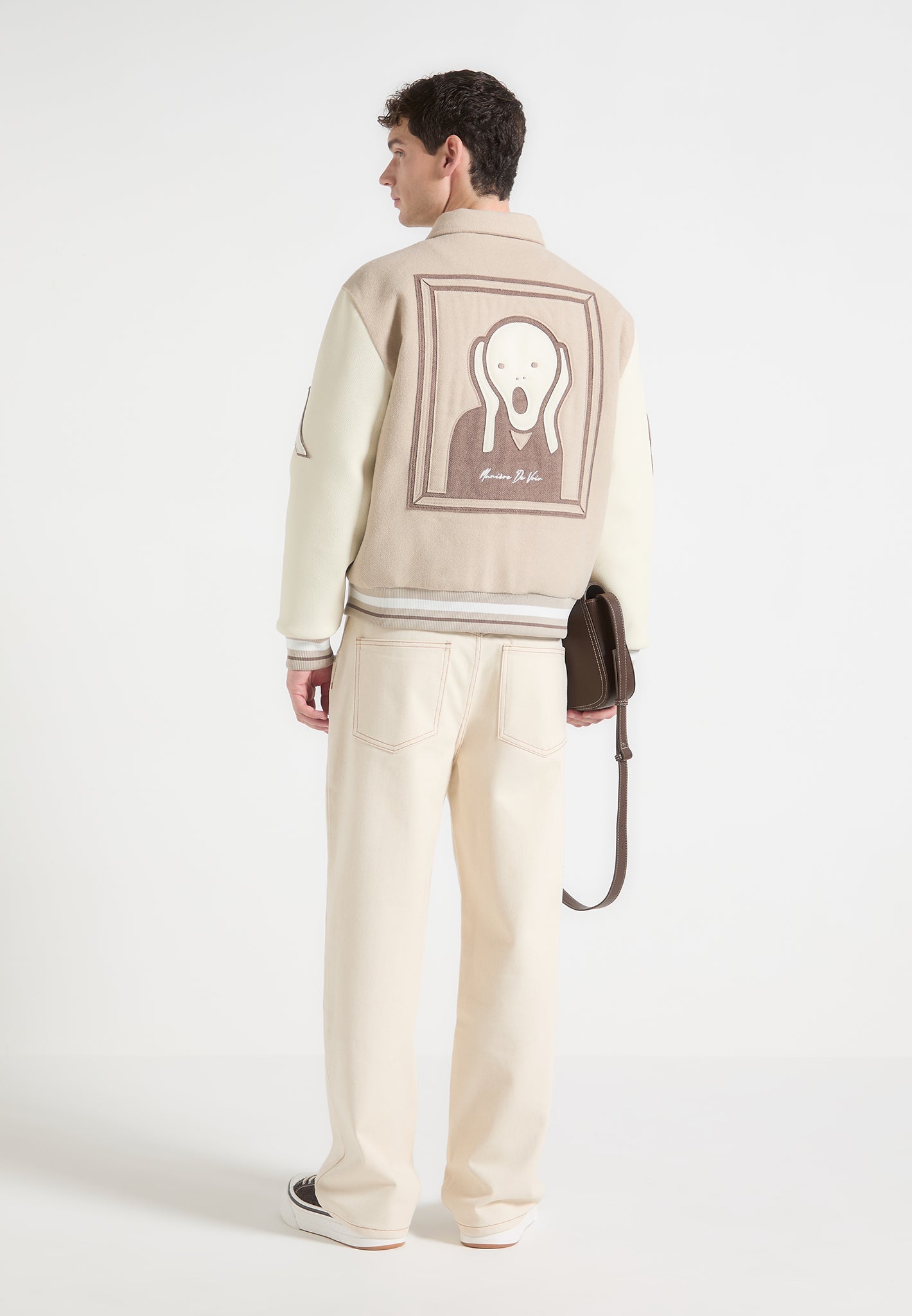 Le Galerie Wool-Blend Varsity Jacket - Beige