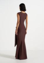 rania-asymmetric-draped-midaxi-dress-brown