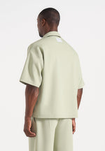 Abel - Boxy Double Breasted Tailored Shirt - Sage