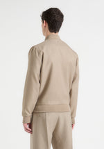 Tailored Bomber Jacket - Beige