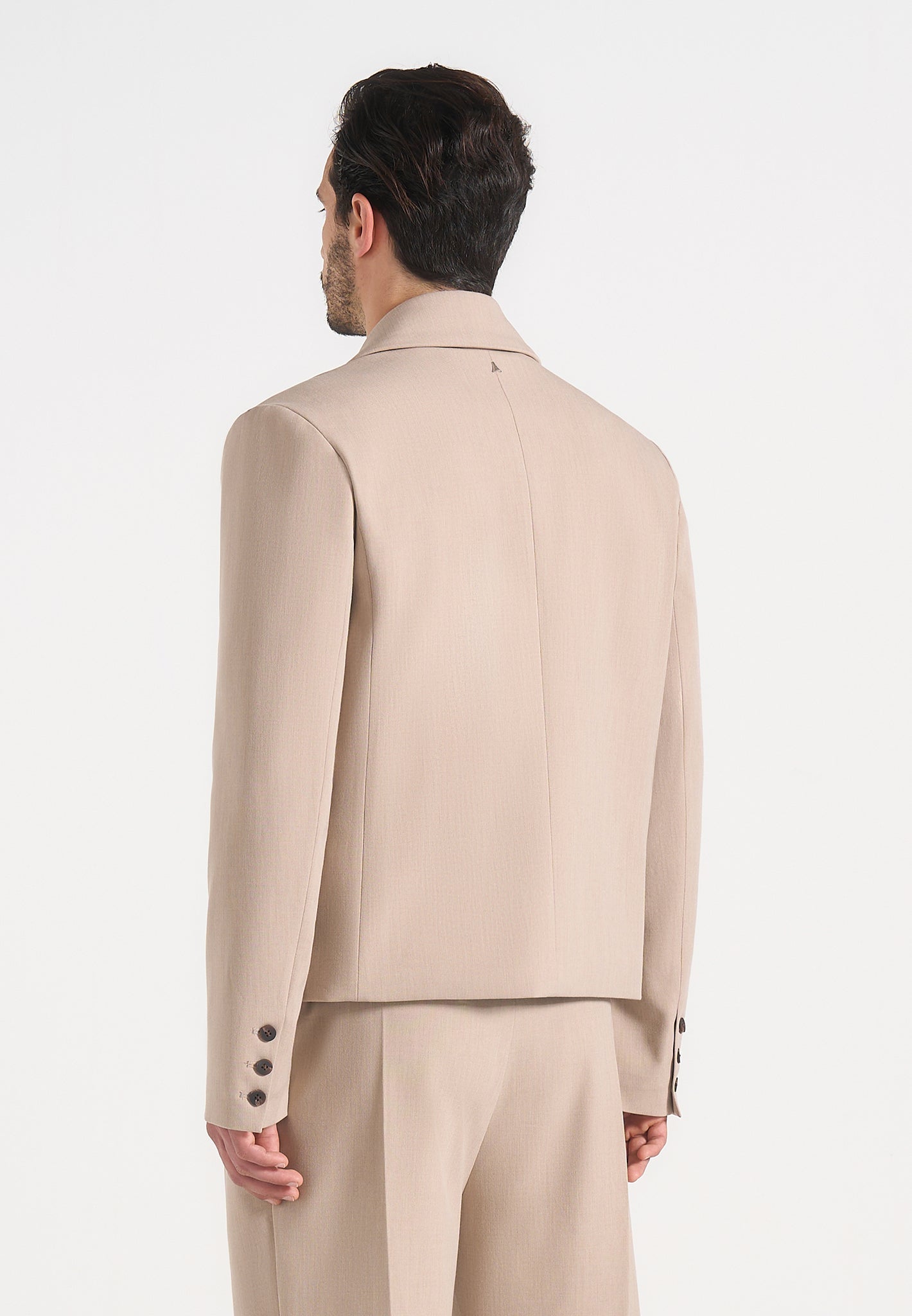 Silas - Tailored Cropped Blazer - Beige