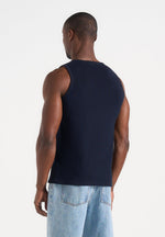 VS001 - Ribbed Cotton Tank Top - Navy