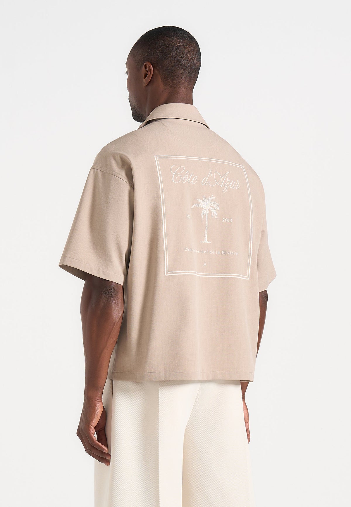 Alexis - Unisex Cote d'Azur Boxy Shirt - Beige