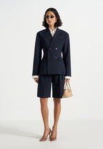 lorette-pinstripe-double-pleat-tailored-shorts-navy