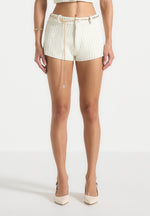 elina-tweed-mini-shorts-with-belt-cream