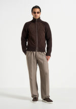 Rami - Suede & Knit Jacket - Brown