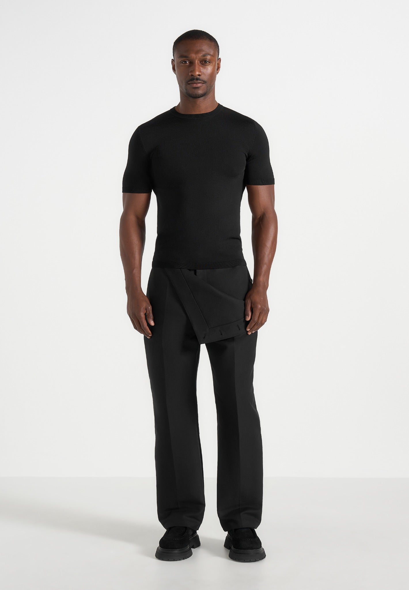 Henri - Foldover Pants - Black 
