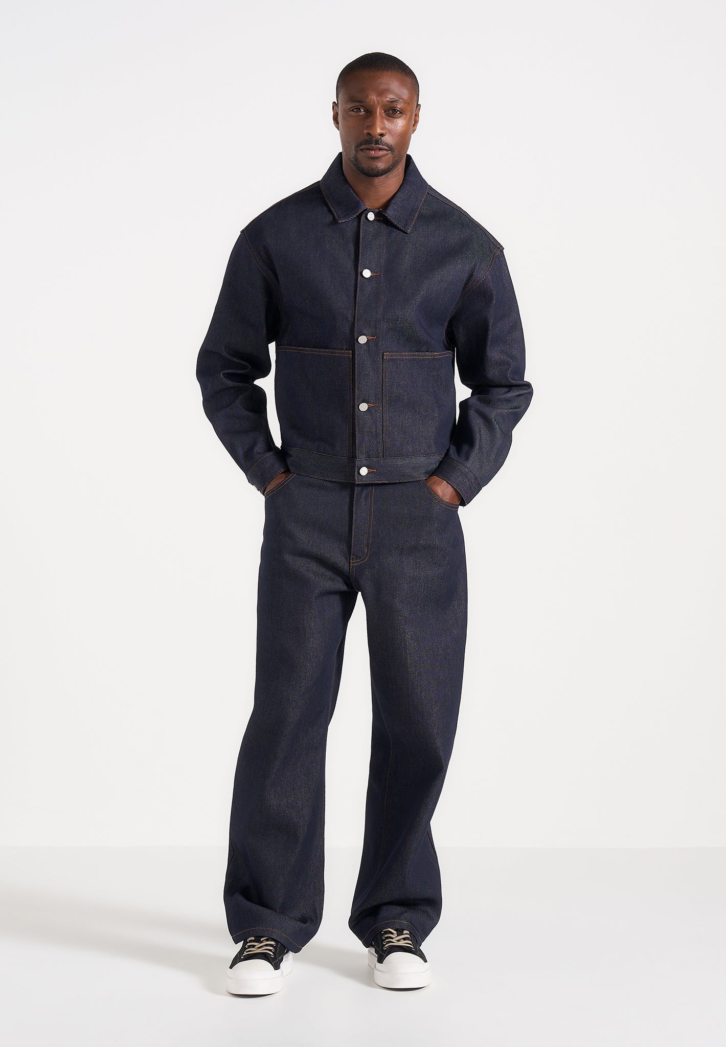 Damien - Boxy Fit Denim Jacket - Indigo