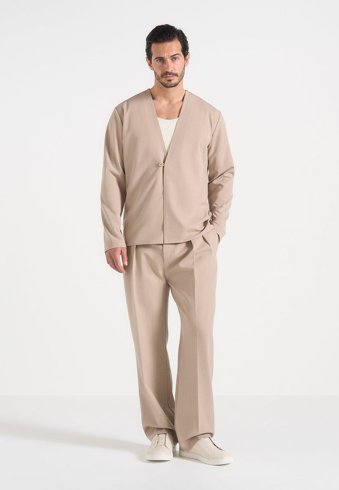 Axel - Minimal Kimono Shirt - Beige
