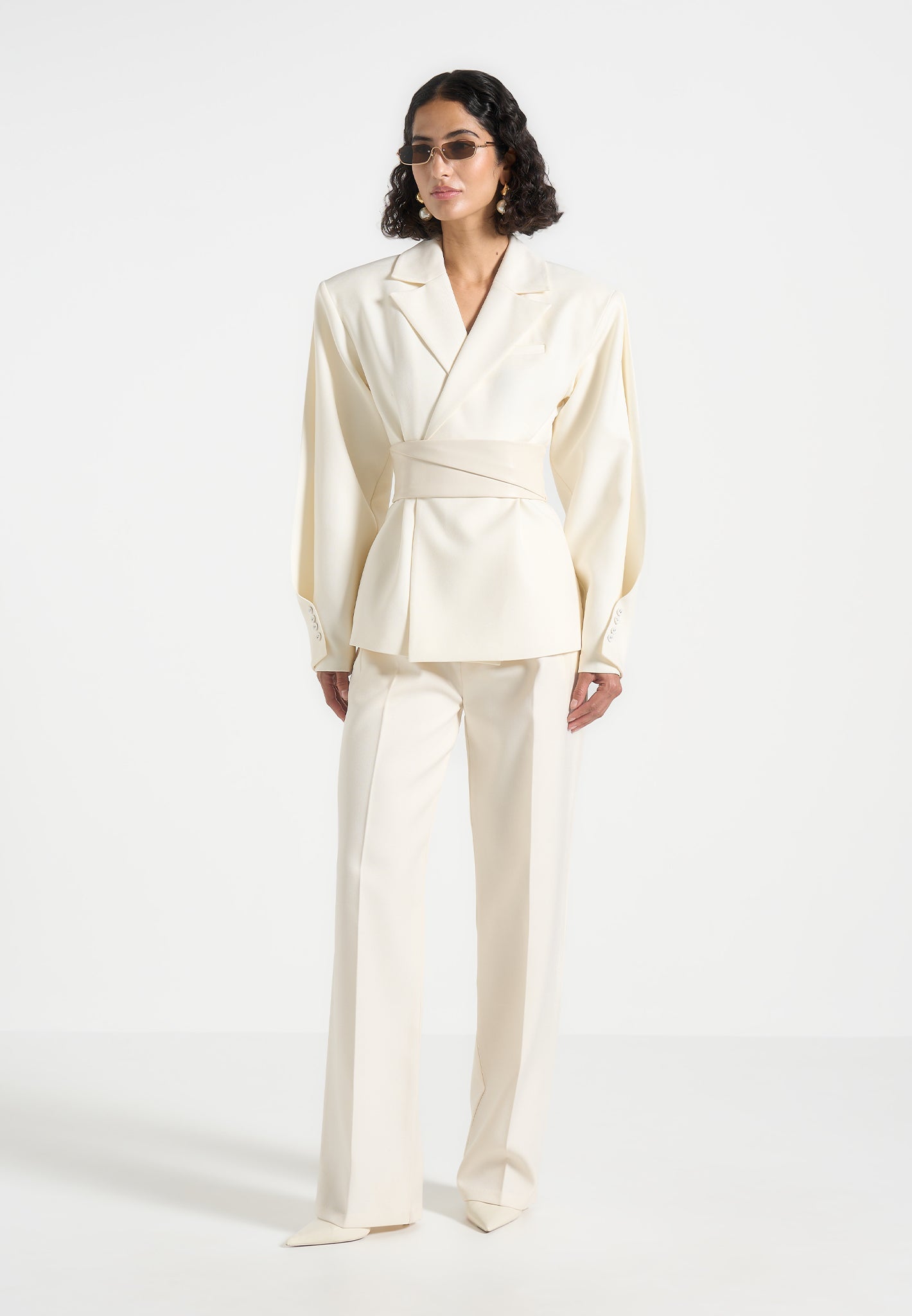 marie-twist-sleeve-tailored-blazer-with-belt-cream 
