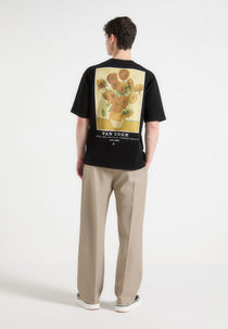 Sunflowers - Van Gogh Cotton T-Shirt - Black