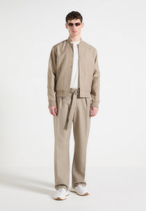 Savin - Tailored Bomber Jacket - Beige