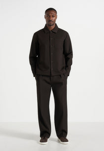 Valentin - Classic Tailored Long Sleeve Shirt - Dark Brown