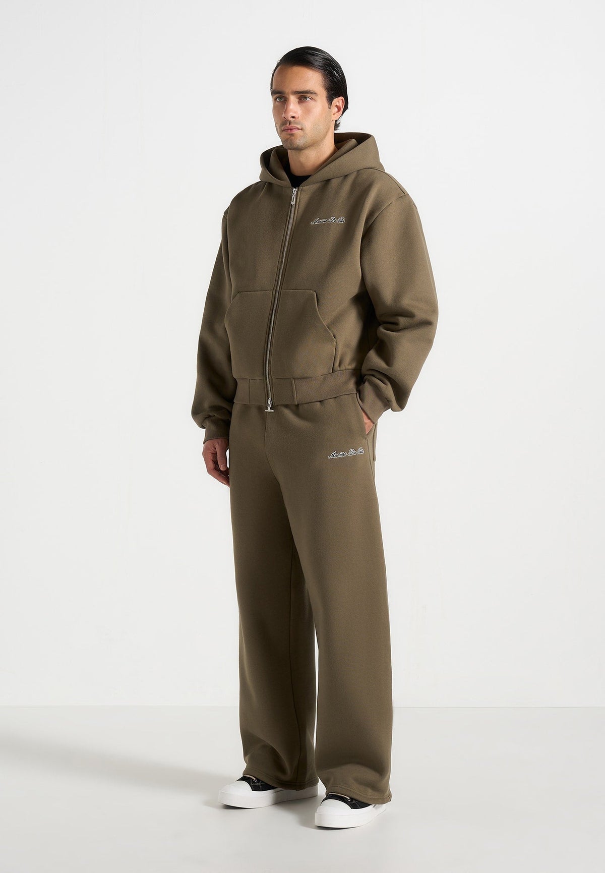 JS003 - Unisex Signature Wide Leg Sweatpants - Olive