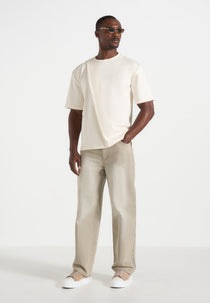 DN002 - Relaxed Fit Denim Jeans - Beige