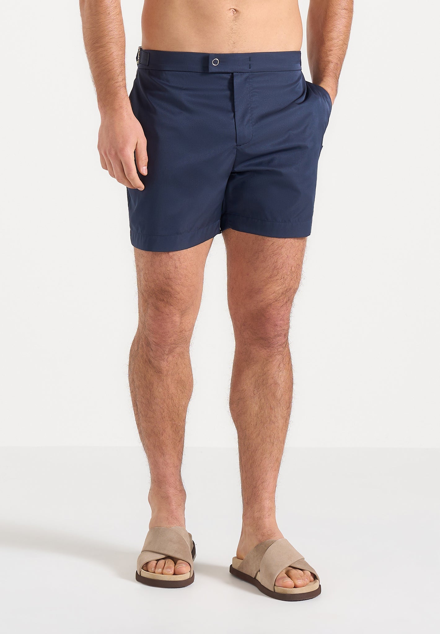 Brian - Polished Nylon Swim Shorts - Navy 