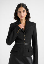 grace-boucle-and-satin-belted-blazer-maxi-dress-black