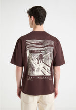 the-scream-cotton-t-shirt-brown