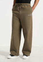 JS003 - Unisex Signature Wide Leg Sweatpants - Olive