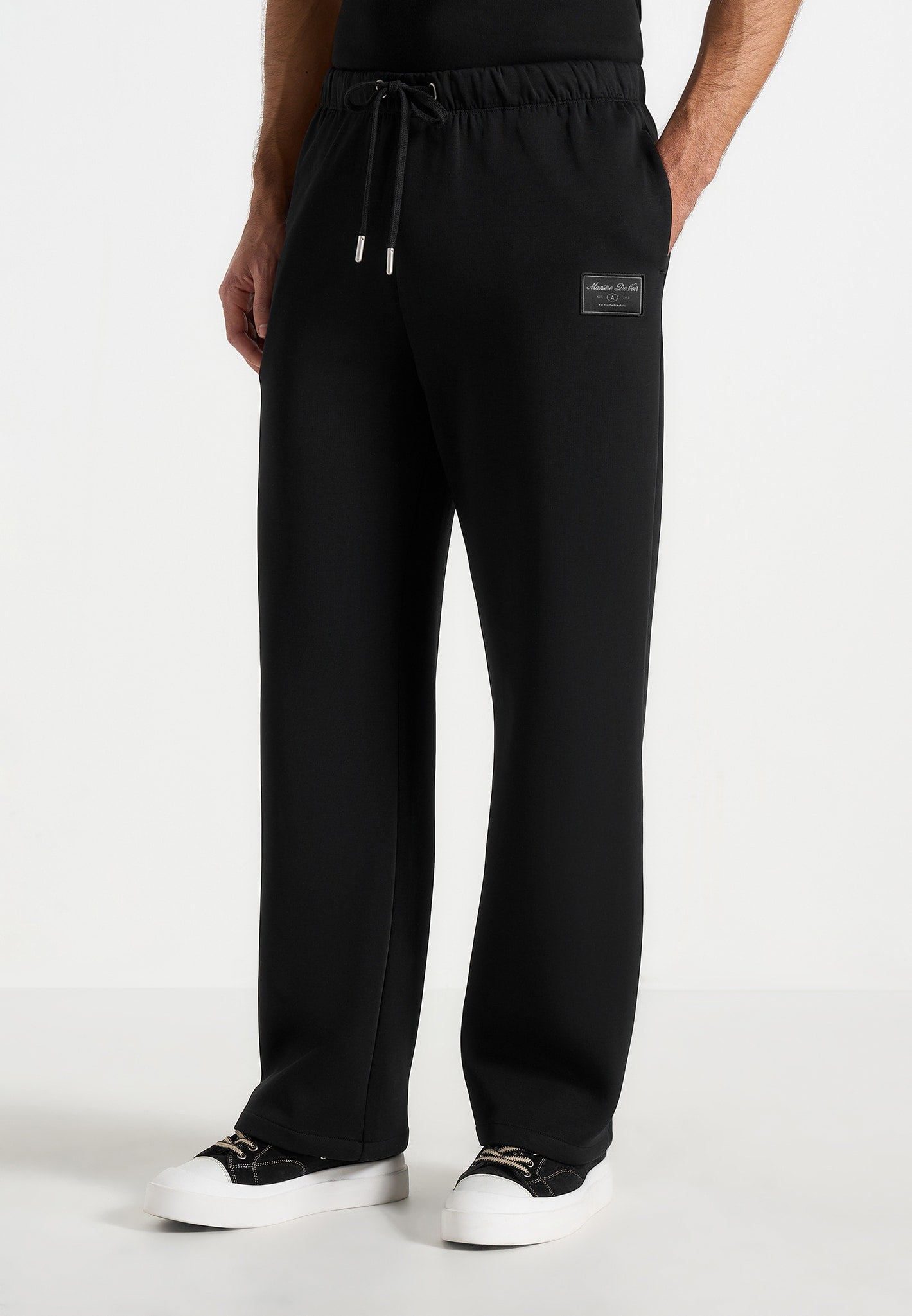 Avery - Unisex Neoprene Relaxed fit Joggers - Black