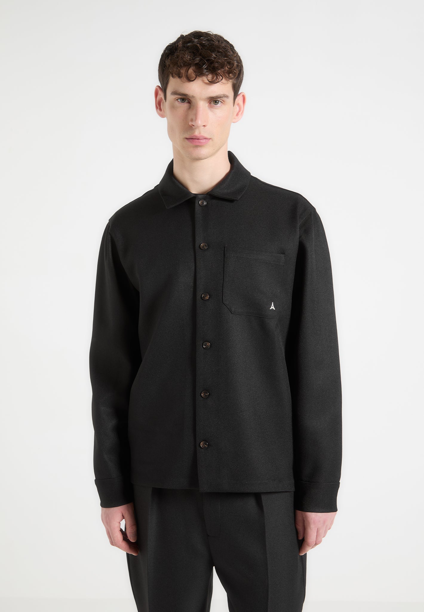 Yann - Tailored Overshirt - Black