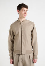 Tailored Bomber Jacket - Beige